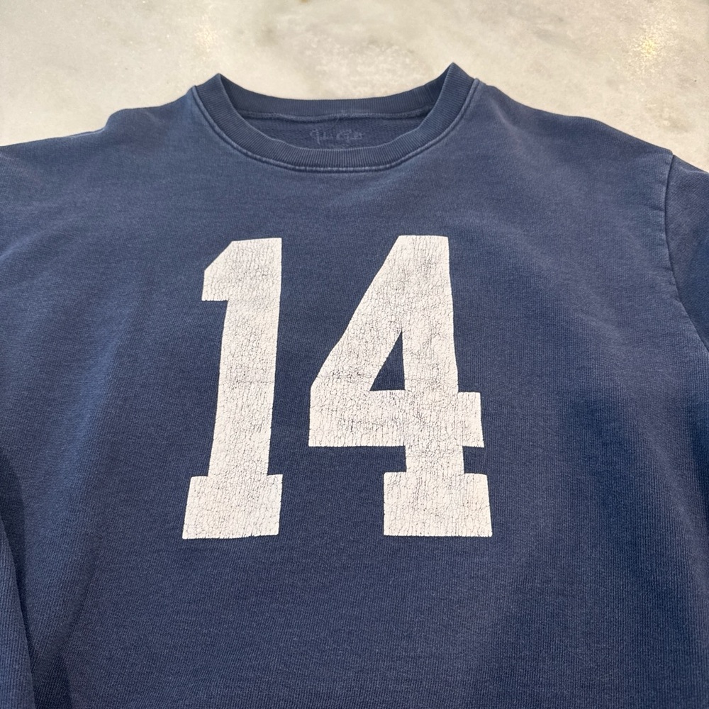 Brandy Melville Navy Crewneck Sweater with White 14